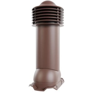 Вентиляционный выход D 125/150 мм, труба вентиляционная для кровли из профнастила С20, утепленный, Viotto, RAL 8017 коричневый