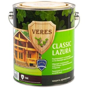 VERES пропитка Classic Lazura, 2.7 л,3 Тик