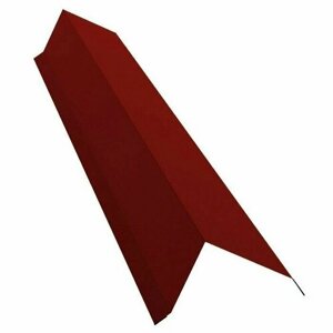 Ветровая / торцевая планка для кровли 100х80*1250 мм цвет красный RAL 3005 4 шт.