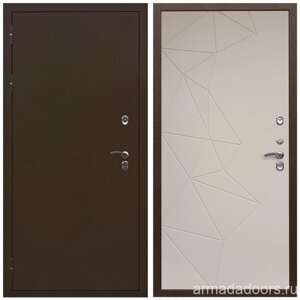 Входная дверь Армада Термо 3К Молоток коричневый; МДФ 16 мм ФЛ-139 Какао нубук софт