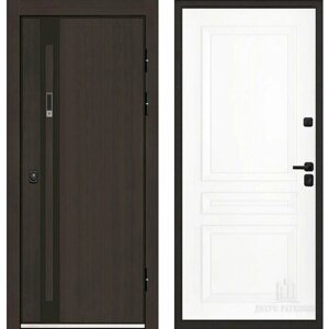 Входная дверь Regidoors элит термо Авангард "Эмаль белая" с электронным биометрическим замком 950x2050, открывание левое