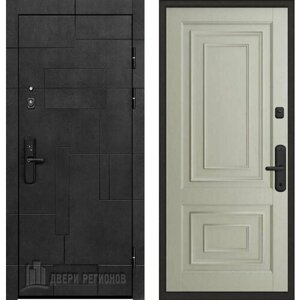Входная дверь Regidoors флагман доминион Florence 62002 "Серена светло-серый" с электронным биометрическим замком 950x2040, открывание правое