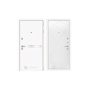 Входная металлическая дверь Лабиринт Лайн WHITE 24 Белый софт