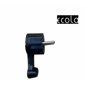 Вилка-невидимка электрическая "Ecolal" с/з черная16А 250В AEPL1BEAY