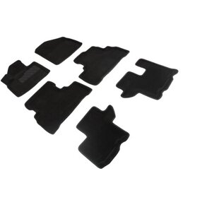 Ворсовые 3D коврики в салон Seintex для KIA Sorento Prime 2015-2020 (черные)