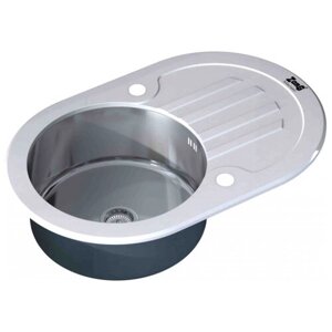 Врезная кухонная мойка 51х78см, ZorG Sanitary INOX GL-7851OV WHITE, белый