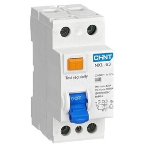 Выключатель дифференциального тока (УЗО) 1п+N 40А 30мА тип AC 6кА NXL-63 (R) 280723 CHINT (10шт.)