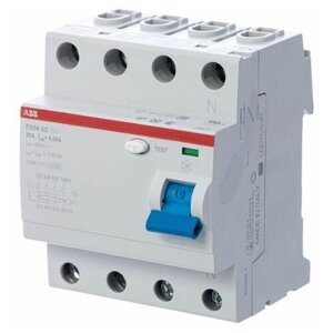 Выключатель дифференциального тока (УЗО) 4п 63А 30мА тип AC F204 ABB 2CSF204001R1630