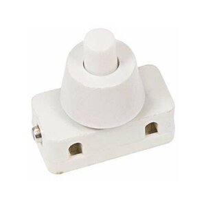 Выключатель-кнопка 250В 2А (2с) ON-OFF бел. (PBS-17A) (для настольной лампы) Rexant 36-3012 (3шт. в упак.)