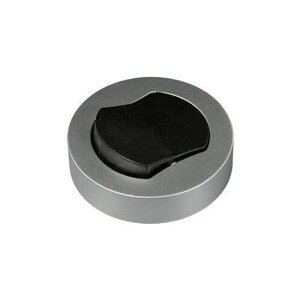 Выключатель мебельный накладной круглый серебристо-черный 220V 2.1A