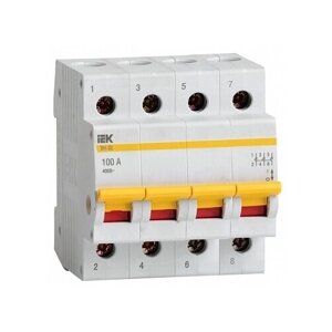 Выключатель нагрузки (мини-рубильник) ВН-32 4Р 63А | код. MNV10-4-063 | IEK (7шт. в упак.)
