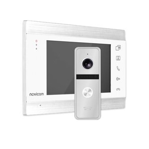 WHITE MAGIC 7С KIT Novicam v. 4221 - комплект видеодомофона, состоящий из монитора WHITE MAGIC 7C и вызывной панели FANTASY SILVER