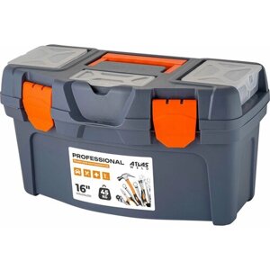 Ящик для инструментов Рrofessional 16" серо-свинцовый/оранжевый, 408х218х223
