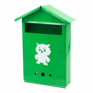 Ящик почтовый Домик с замком зеленый