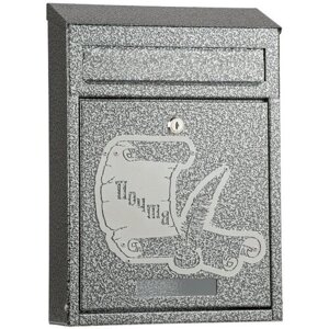 Ящик Почтовый "элит дизайнерский"24 с металлической накладкой Антик серебро