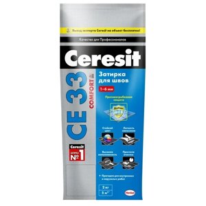 Затирка CERESIT CE 33 Comfort - Графит 16 (2 кг) /12