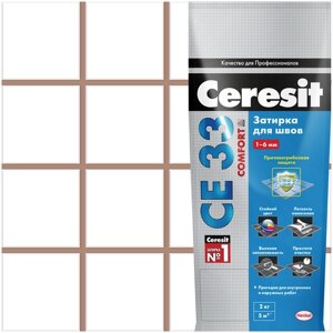 Затирка Ceresit CE 33 comfort светло-коричневая, 2 кг
