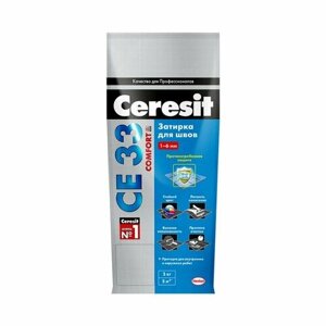 Затирка для плитки Ceresit CE 33 Comfort, 2 кг, 2 л, Сиена 47