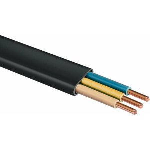 ЗУБР ВВГ-П нг (А)-LS 3x1.5 mm2 кабель силовой плоский 50 м, ГОСТ 31996-2012, с пониженным дымо-газовыделением, серия Профессионал (60008-50)
