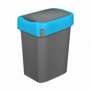 Бак для мусора Бытпласт 434214717 10л (245х196х345) полипропилен с синим ободом