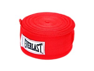 Бинт боксерский Everlast 4.55 м (пара) красный 4456RU