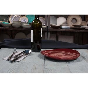 Блюдо овальное 25х22,5х2,4см Evolution Dark Red P. L. Proff Cuisine | 10550 dark red