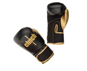 Боксерские перчатки Clinch Aero C135 черно/золотые 8 oz