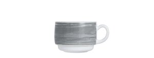 Чашка 190мл чайная серый край Браш блюдце 53486 Arcoroc | L0632