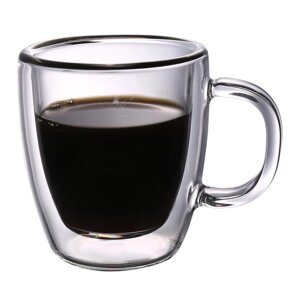 Чашка для кофе 50мл набор 2шт двойные стенки термостекло P. L. Proff Cuisine | G-MC5705H-T2