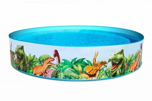Детский надувной бассейн Bestway 55001 Fill 'N Fun Dinosaur (244х46)