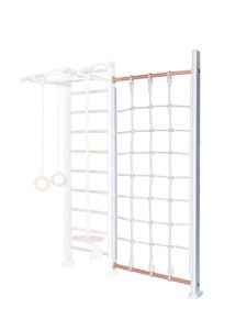 Детский спортивный комплекс Perfetto Sport quot; Verticale in legno con rete quot; bianco-naturale PS-134 Стойка с сеткой