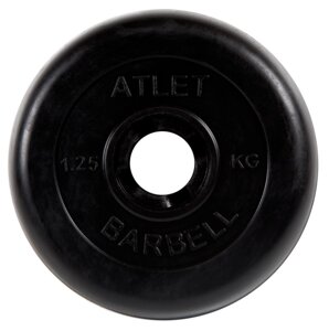 Диск обрезиненный d26мм MB Barbell MB-AtletB26-1,25 1,25кг черный