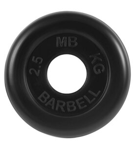 Диск обрезиненный d51мм MB Barbell MB-PltB51-2,5 2,5кг черный