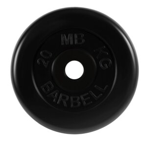 Диск обрезиненный d51мм MB Barbell MB-PltB51 20кг черный