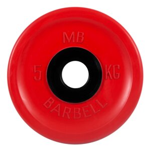 Диск олимпийский d51мм евро-классик MB Barbell MB-PltCE-5 5 кг красный