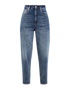 Окрашенные вручную джинсы из денима Soft с деталью Мониль