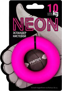 Эспандер кистевой Fortius Neon 10 кг H180701-10FP розовый