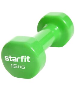 Гантель виниловая, 1,5 кг Star Fit Core DB-101 зеленый