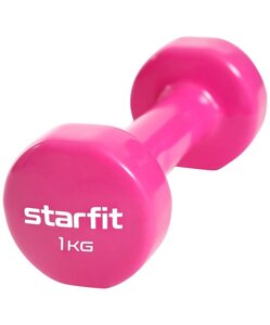 Гантель виниловая Core 1 кг Star Fit DB-101 розовый