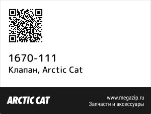 Клапан Arctic Cat 1670-111