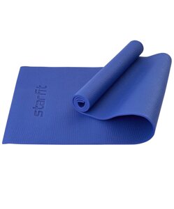 Коврик для йоги и фитнеса 183x61x0,8см Star Fit PVC FM-101 темно-синий