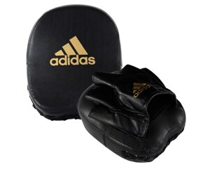 Лапы Adidas Short Focus Mitts черно-золотые adiMP02