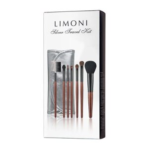 Limoni набор кистей (7 кистей + чехол) / silver travel KIT