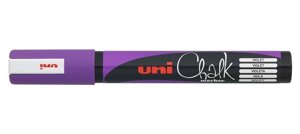 Маркер фиолетовый для стеклянных поверхностей 1,8-2,5 мм Uni Chalk PWE-5M
