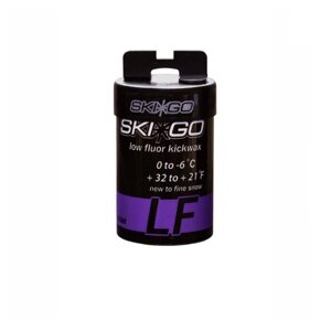 Мазь держания Skigo 90243 LF Kickwax Violet (все типы снега, грязная лыжня) (0°С -6°С) 45 г