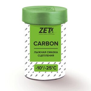 Мазь держания Zet Carbon Green (10°С -25°С) 30 г (без фтора) 34438