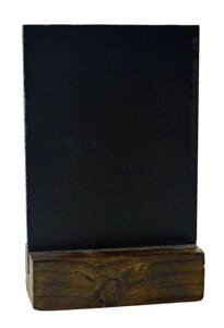 Меловая табличка А7 на деревянной подставке, вертикальная