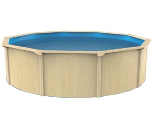 Морозоустойчивый бассейн круглый 550x130см Poolmagic Wood Comfort