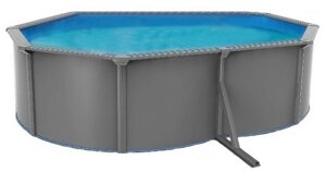 Морозоустойчивый бассейн Poolmagic Anthracite овальный 490x360x130 см комплект оборудования Standart
