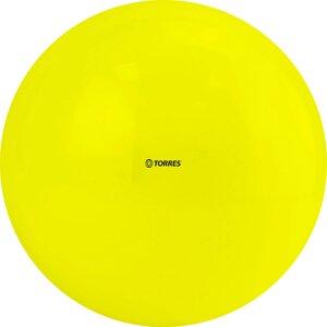 Мяч для художественной гимнастики однотонный d15см Torres ПВХ AG-15-06 желтый